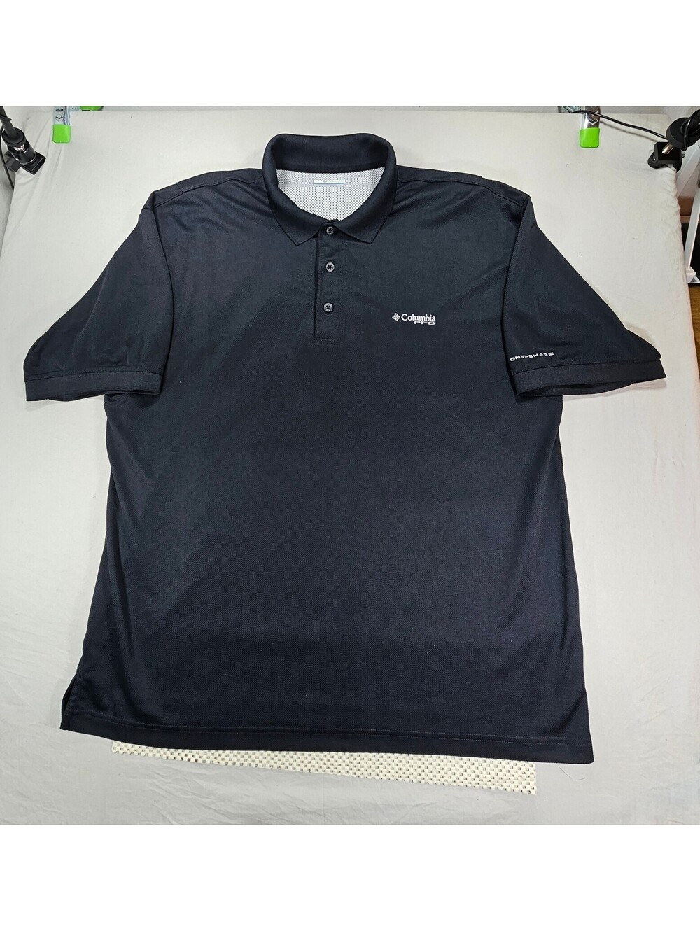 Columbia Black Omni-Shade Performance Fishing Gear Men's Shirt. Size XL.